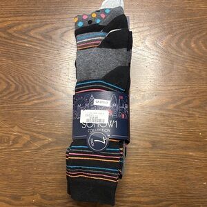 Soho Men's Socks with Multicolor Stripes and Dots